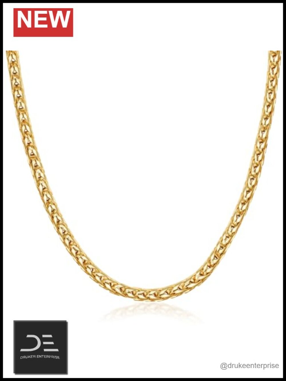 Sterling Silver Italian 2.5mm Solid Franco Square Box Link Chain Necklace